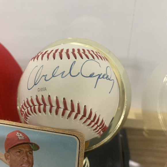 Orlando Cepeda Signed Baseball And Cap